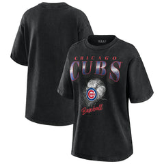 Chicago Cubs WEAR by Erin Andrews Women's Oversized Boyfriend T-Shirt Discount