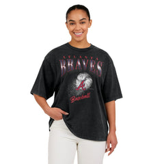 Atlanta Braves WEAR by Erin Andrews Women's Oversized Boyfriend T-Shirt Near Me