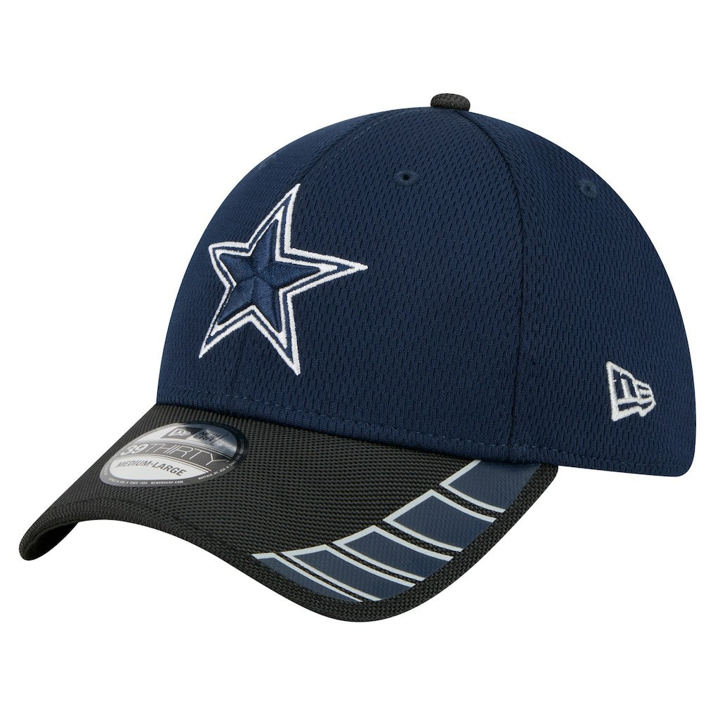 Dallas Cowboys New Era Visor Hit 39THIRTY Flex Hat - Navy/Black - NFL
