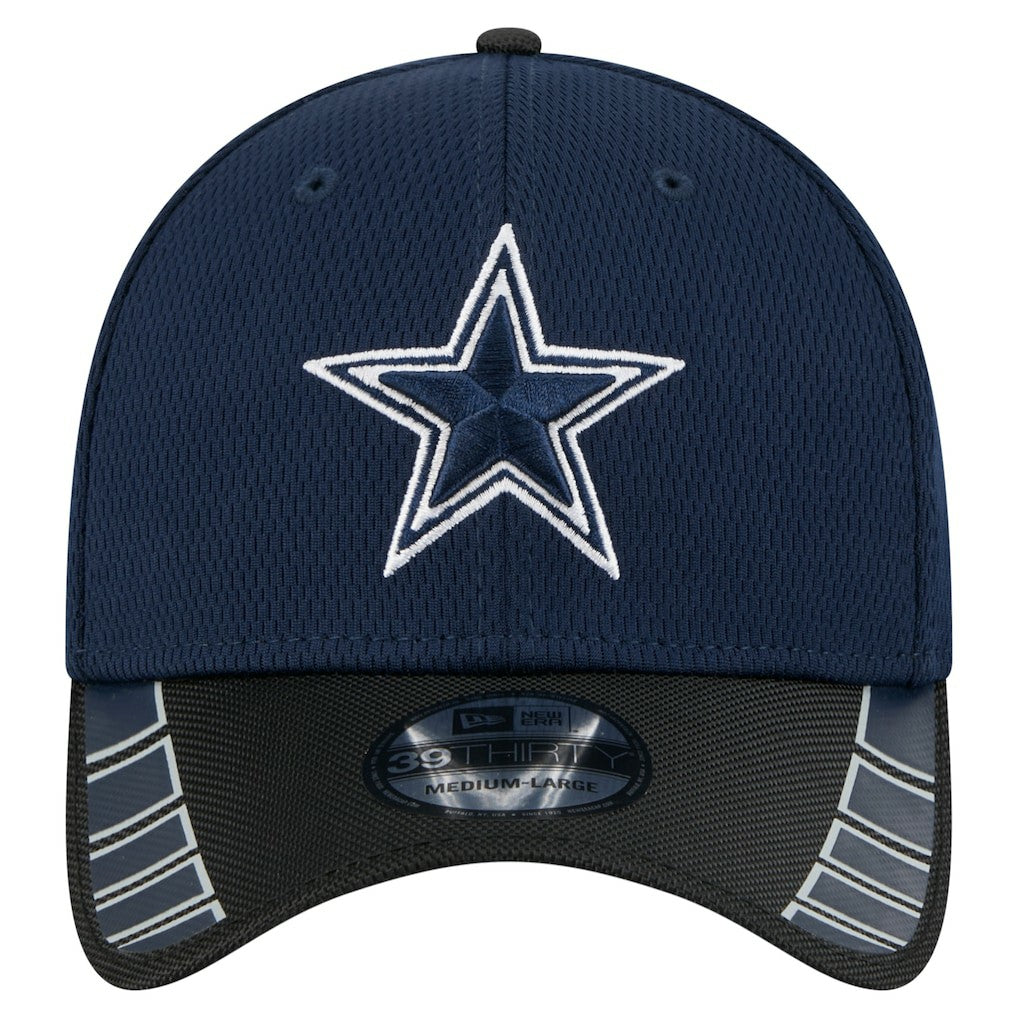 Dallas Cowboys New Era Visor Hit 39THIRTY Flex Hat - Navy/Black - NFL