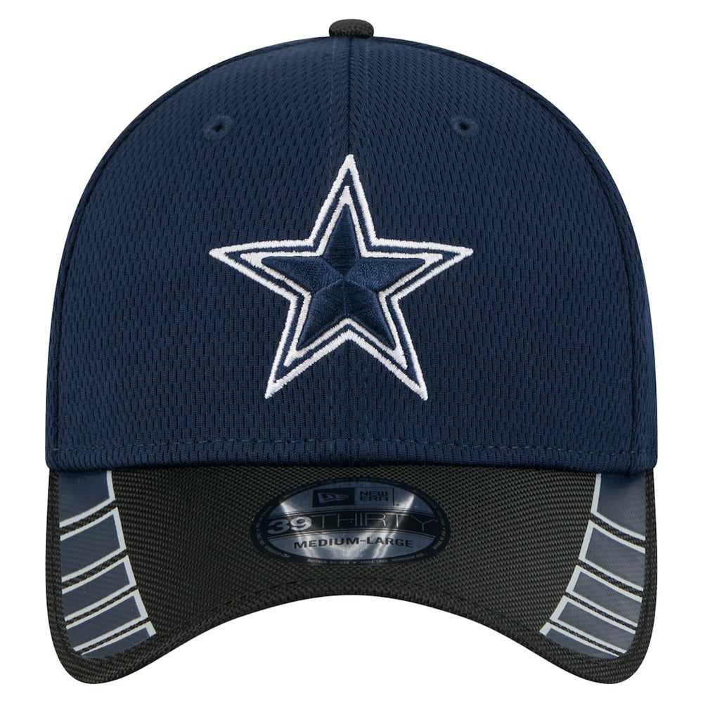 Dallas Cowboys New Era Visor Hit 39THIRTY Flex Hat - Navy/Black - NFL