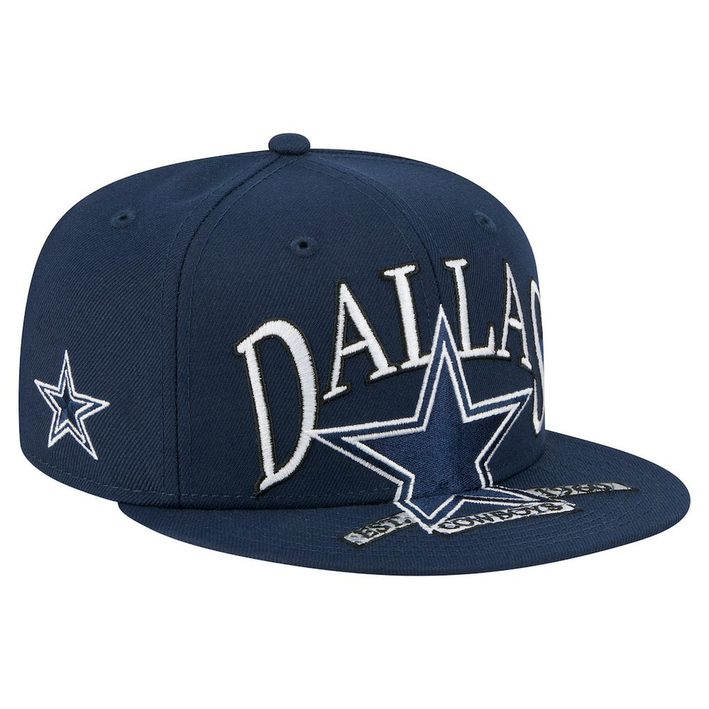 Dallas Cowboys New Era Oversized 59FIFTY Fitted Hat - Navy - NFL