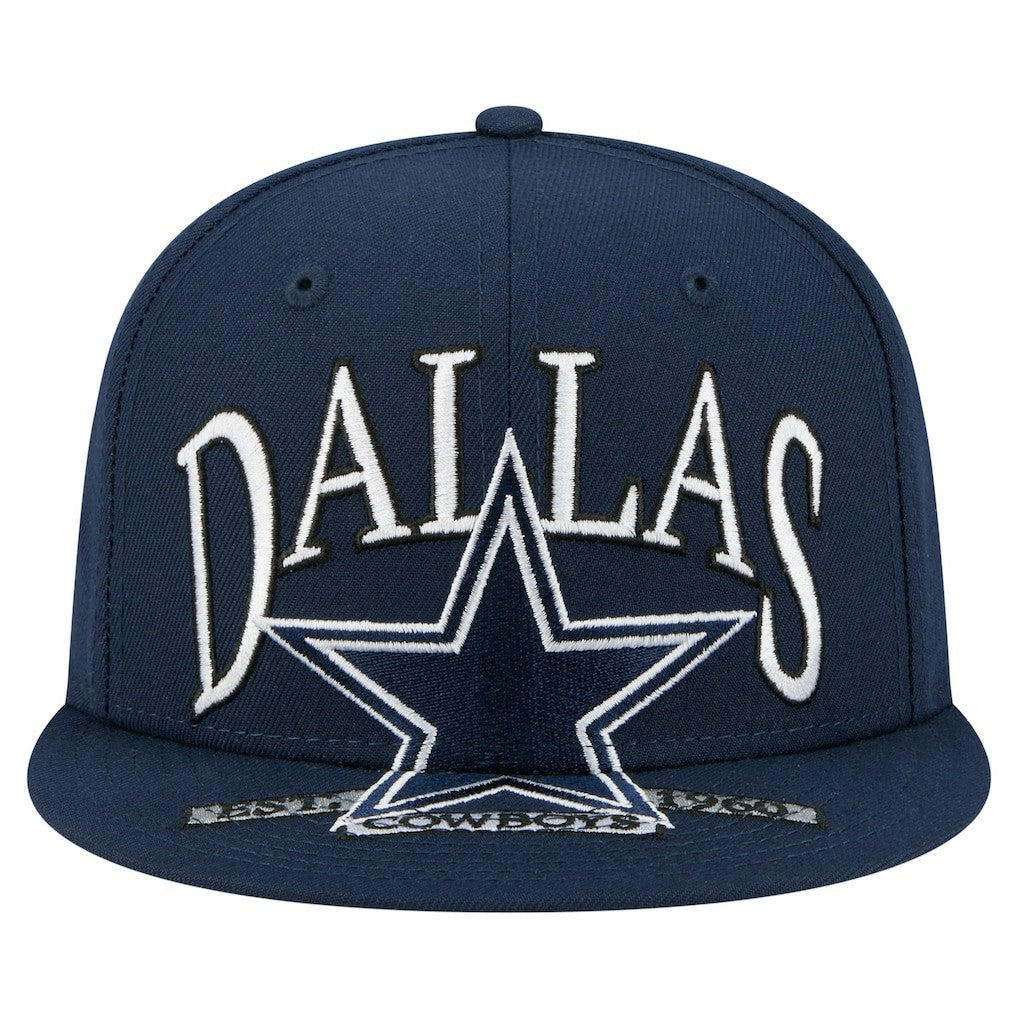 Dallas Cowboys New Era Oversized 59FIFTY Fitted Hat - Navy - NFL