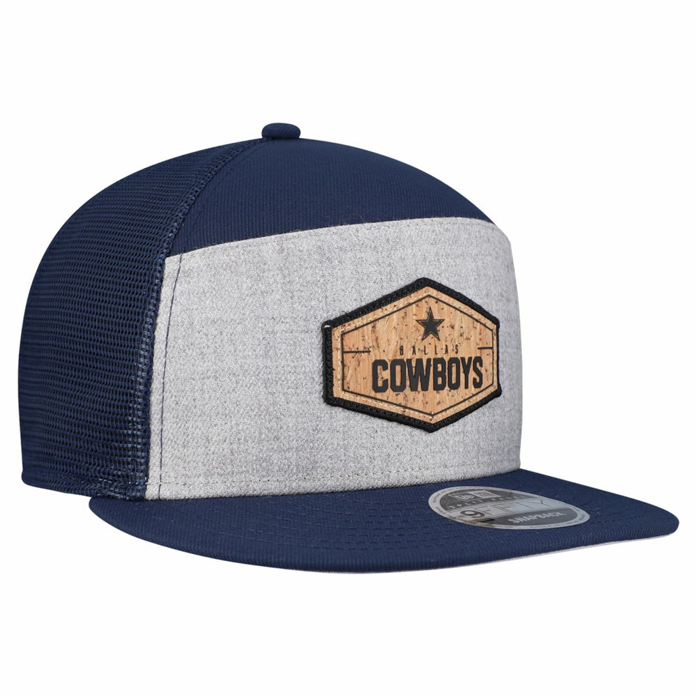 Dallas Cowboys New Era Cork Split Panel 9FIFTY Trucker Snapback Hat - Gray/Navy - NFL