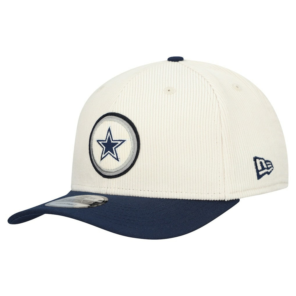 Dallas Cowboys New Era Loyal Corduroy 9SEVENTY Adjustable Hat - Cream - NFL