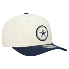 Dallas Cowboys New Era Loyal Corduroy 9SEVENTY Adjustable Hat - Cream - NFL