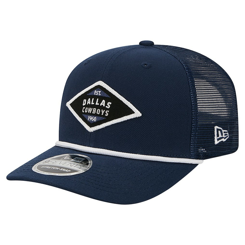 Dallas Cowboys New Era 9SEVENTY Team Rope Stretch-Snap Hat - Navy - NFL