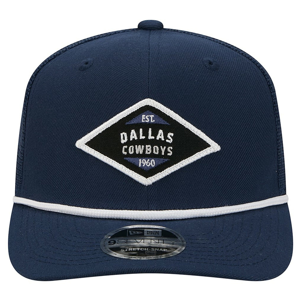 Dallas Cowboys New Era 9SEVENTY Team Rope Stretch-Snap Hat - Navy - NFL