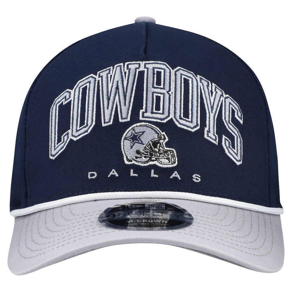 Dallas Cowboys New Era Arch 9FORTY A-Frame M-Crown Adjustable Hat - Navy - NFL