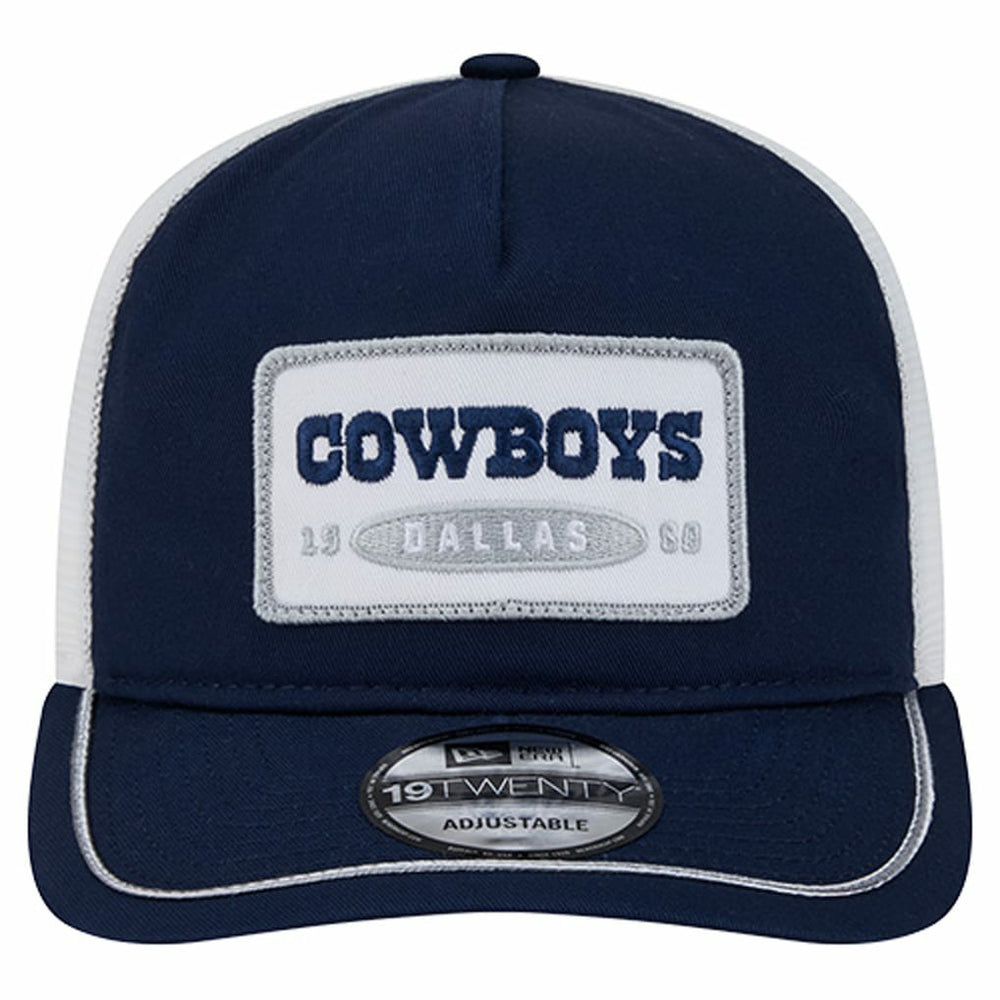 Dallas Cowboys New Era Patch 19TWENTY Adjustable Hat - Navy/White - NFL