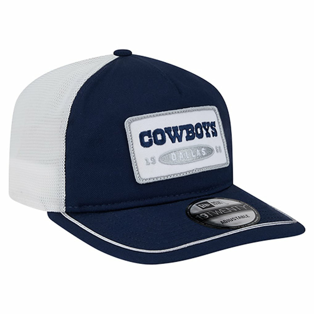 Dallas Cowboys New Era Patch 19TWENTY Adjustable Hat - Navy/White - NFL