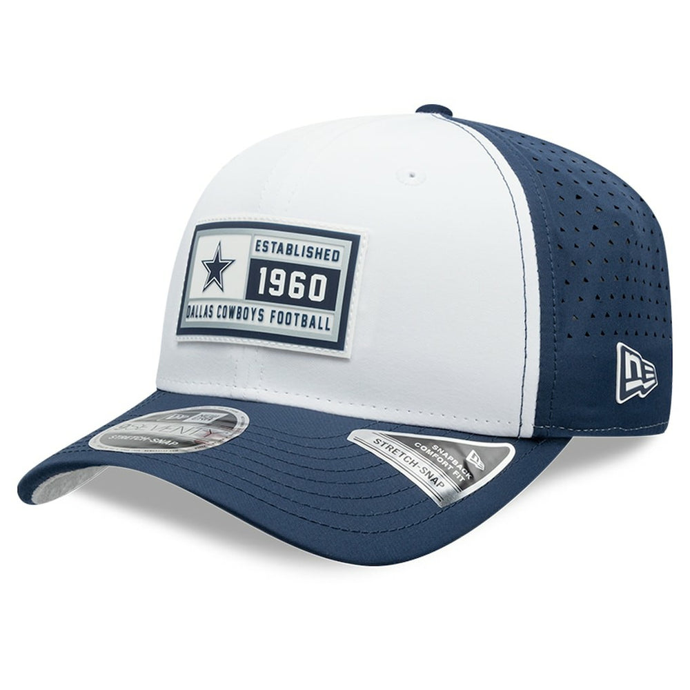 Dallas Cowboys New Era Established Patch 9SEVENTY Adjustable Hat - White/Navy - NFL
