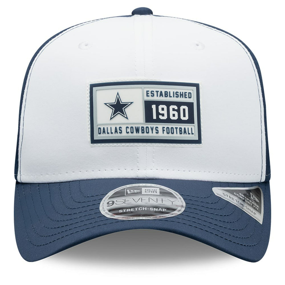 Dallas Cowboys New Era Established Patch 9SEVENTY Adjustable Hat - White/Navy - NFL