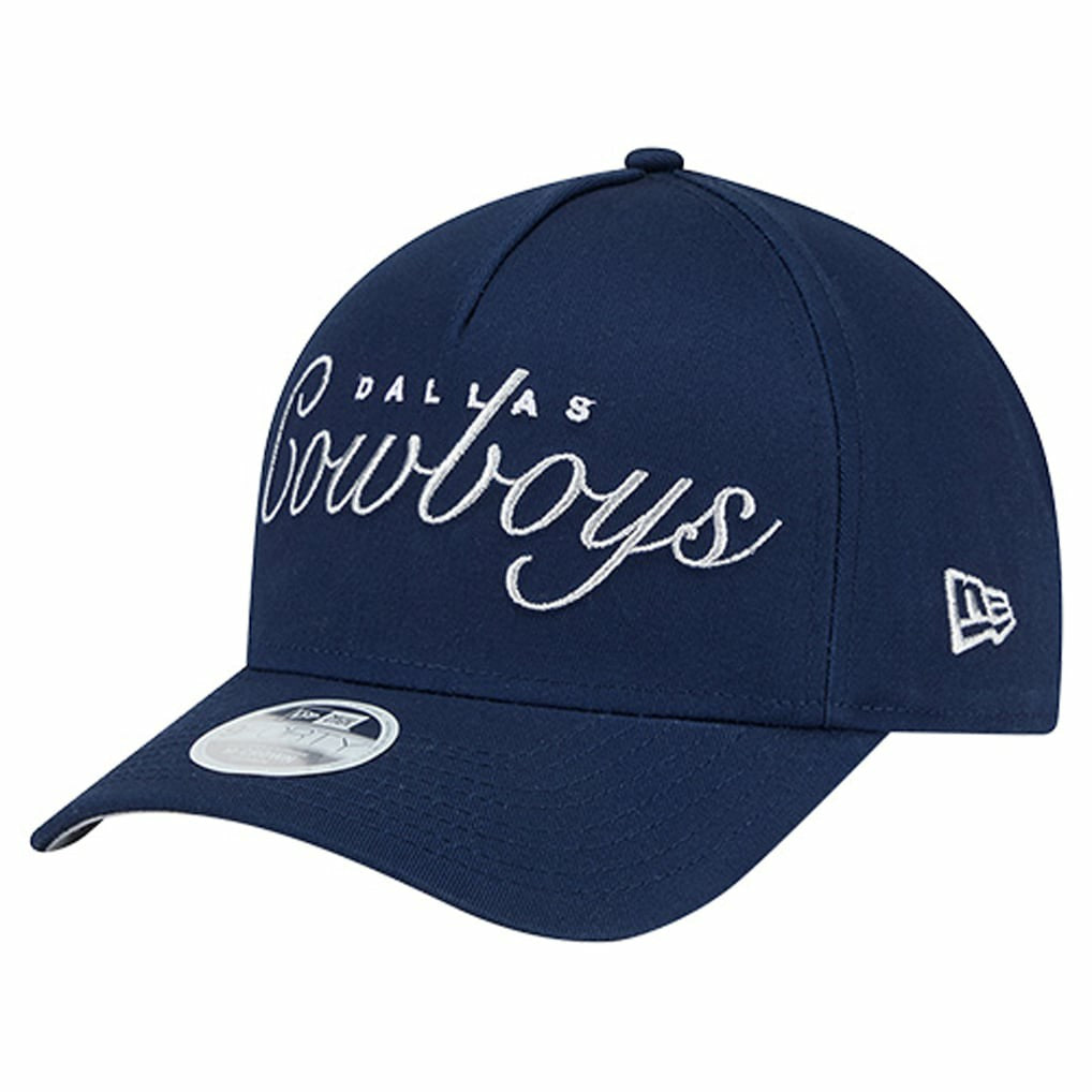 Dallas Cowboys New Era Women's Metallic A-Frame 9FORTY Adjustable Hat - Navy - NFL
