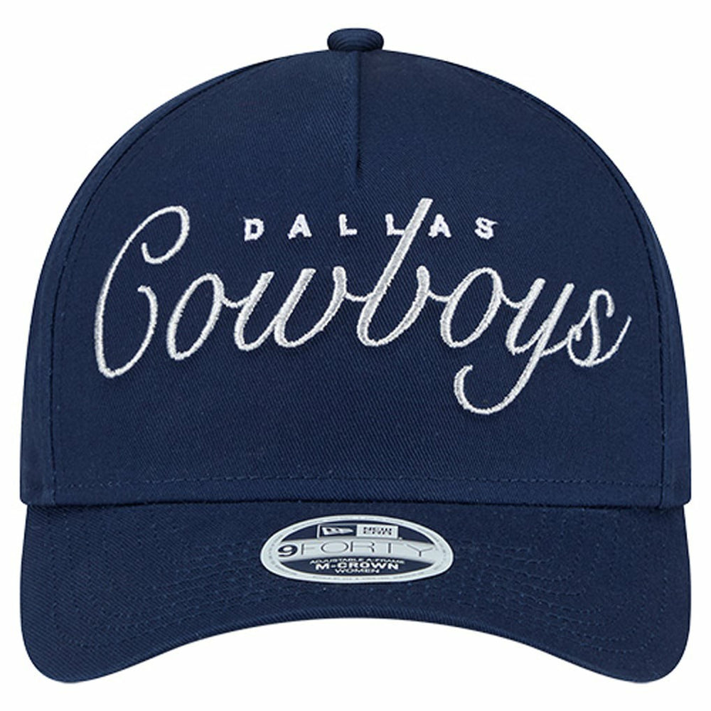Dallas Cowboys New Era Women's Metallic A-Frame 9FORTY Adjustable Hat - Navy - NFL