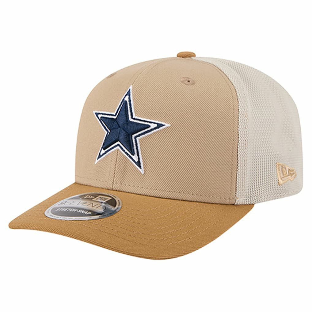 Dallas Cowboys New Era Two-Tone Trucker 9SEVENTY Adjustable Hat - Light Beige - NFL