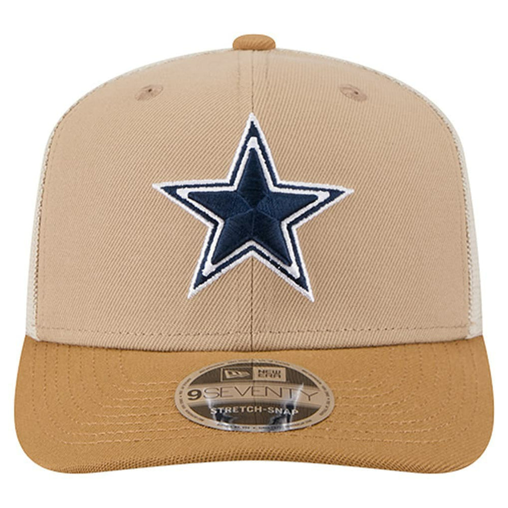 Dallas Cowboys New Era Two-Tone Trucker 9SEVENTY Adjustable Hat - Light Beige - NFL