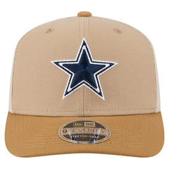 Dallas Cowboys New Era Two-Tone Trucker 9SEVENTY Adjustable Hat - Light Beige - NFL