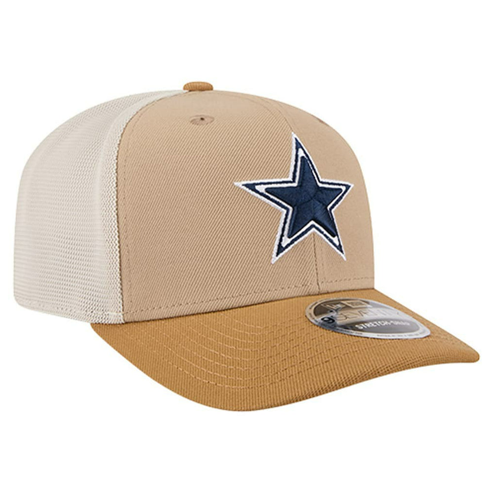 Dallas Cowboys New Era Two-Tone Trucker 9SEVENTY Adjustable Hat - Light Beige - NFL