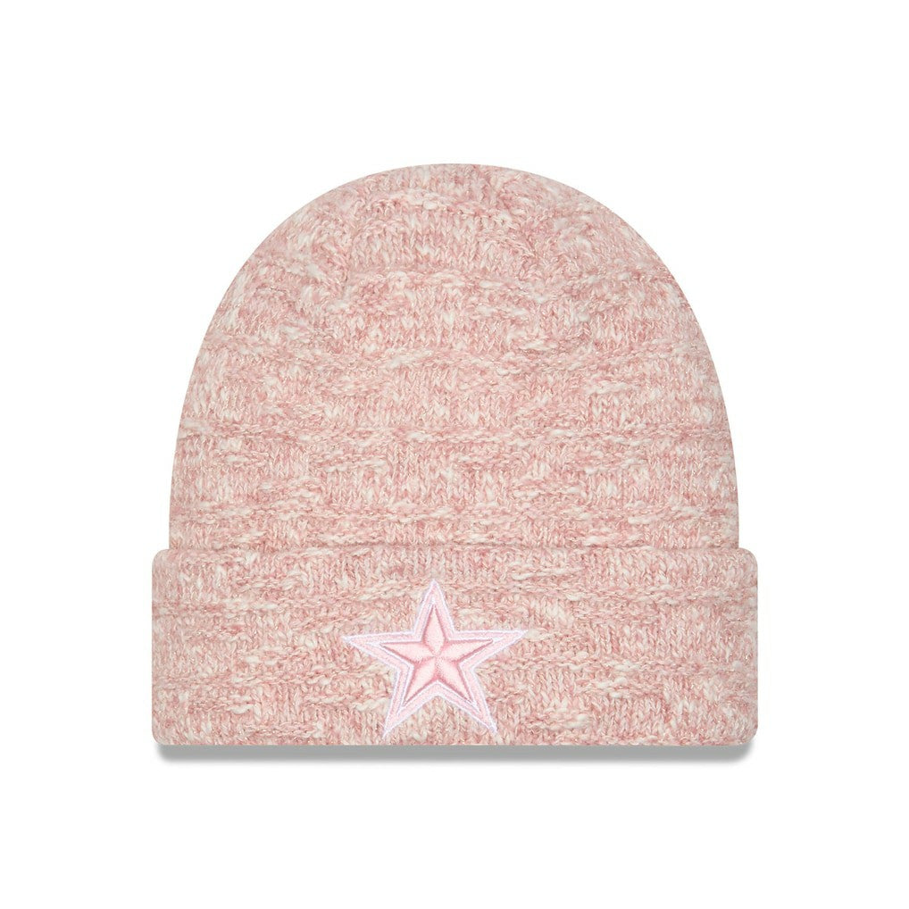 Dallas Cowboys New Era Women's Metallic Cuffed Knit Hat - Pink - NFL