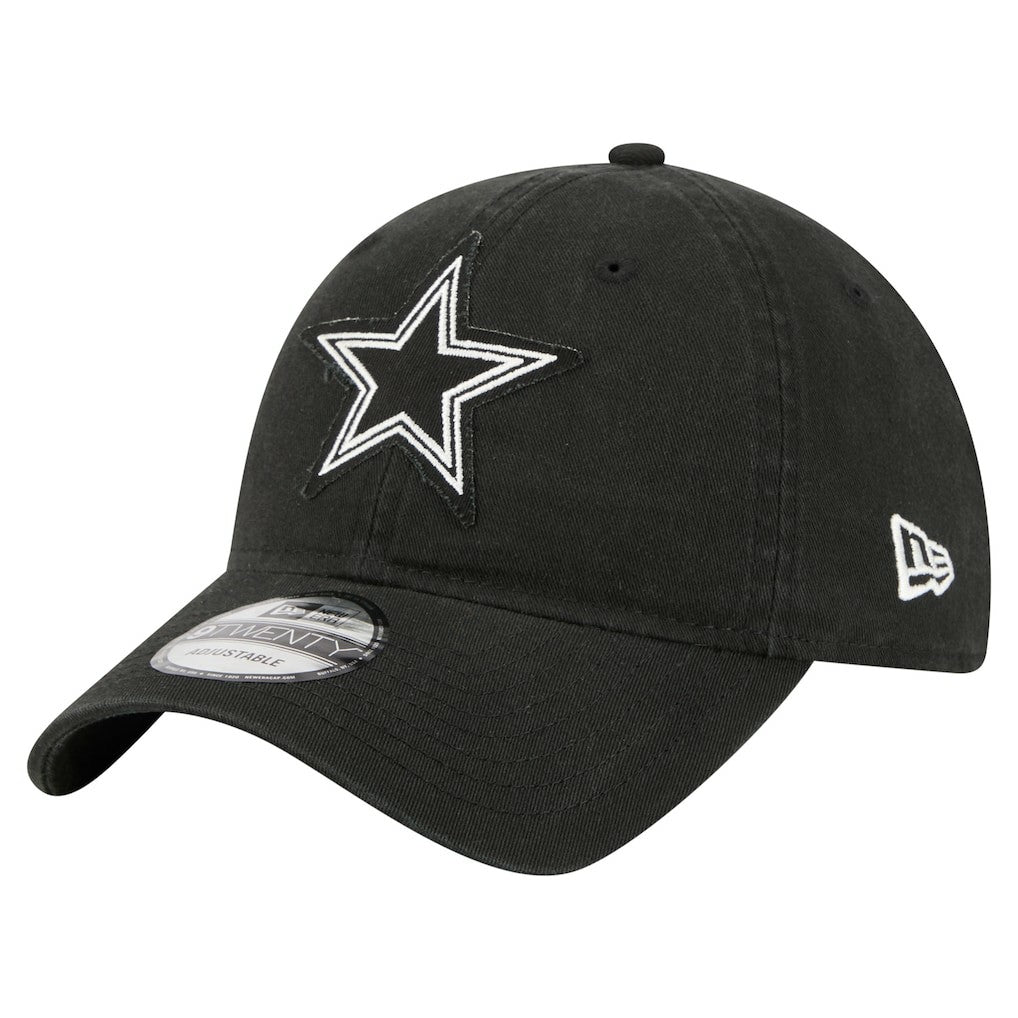 Dallas Cowboys New Era Stamp 9TWENTY Adjustable Hat - Black - NFL
