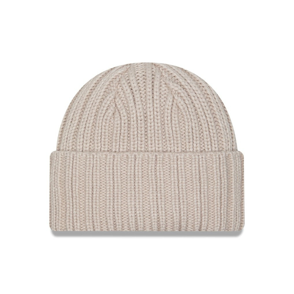 Dallas Cowboys New Era Logo Applique Cuffed Knit Hat - Light Beige - NFL