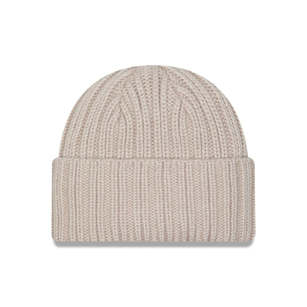 Dallas Cowboys New Era Logo Applique Cuffed Knit Hat - Light Beige - NFL