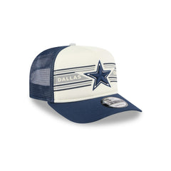 Dallas Cowboys New Era Banner A-Frame 9FIFTY Snapback Hat - Cream/Navy - NFL