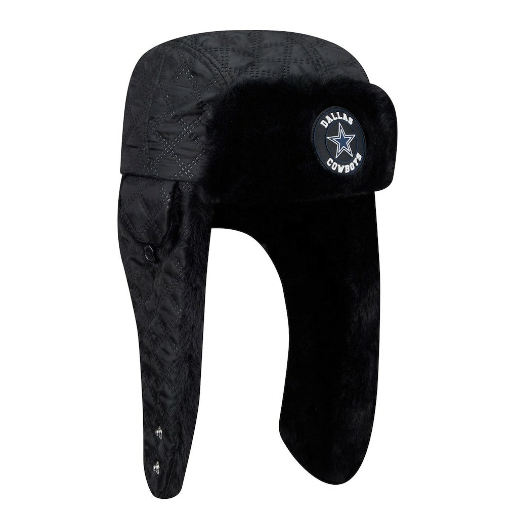Dallas Cowboys New Era Quilted Trapper Hat - Black - NFL