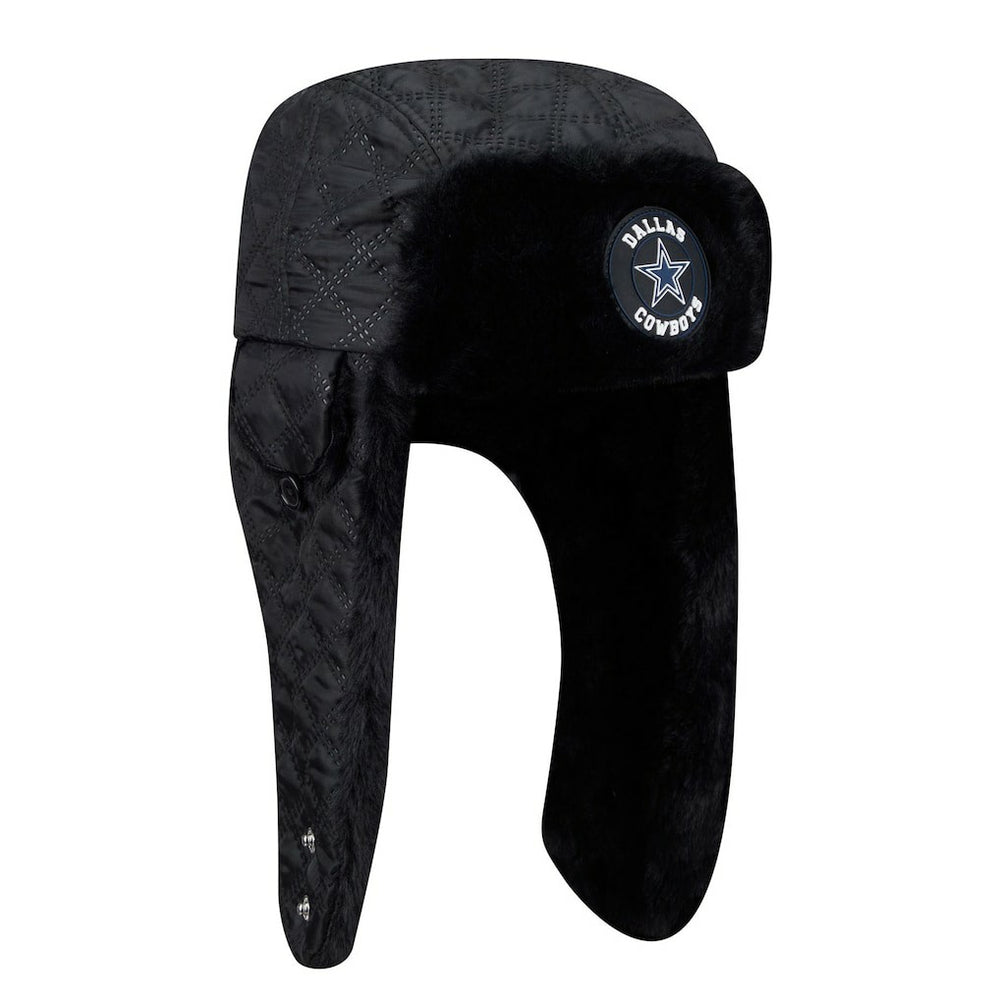 Dallas Cowboys New Era Quilted Trapper Hat - Black - NFL