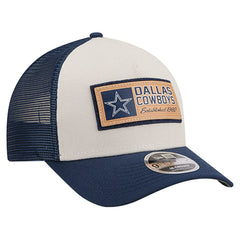 Dallas Cowboys New Era Two-Tone Text 9FORTY M-Crown Adjustable Hat - Stone/Navy - NFL