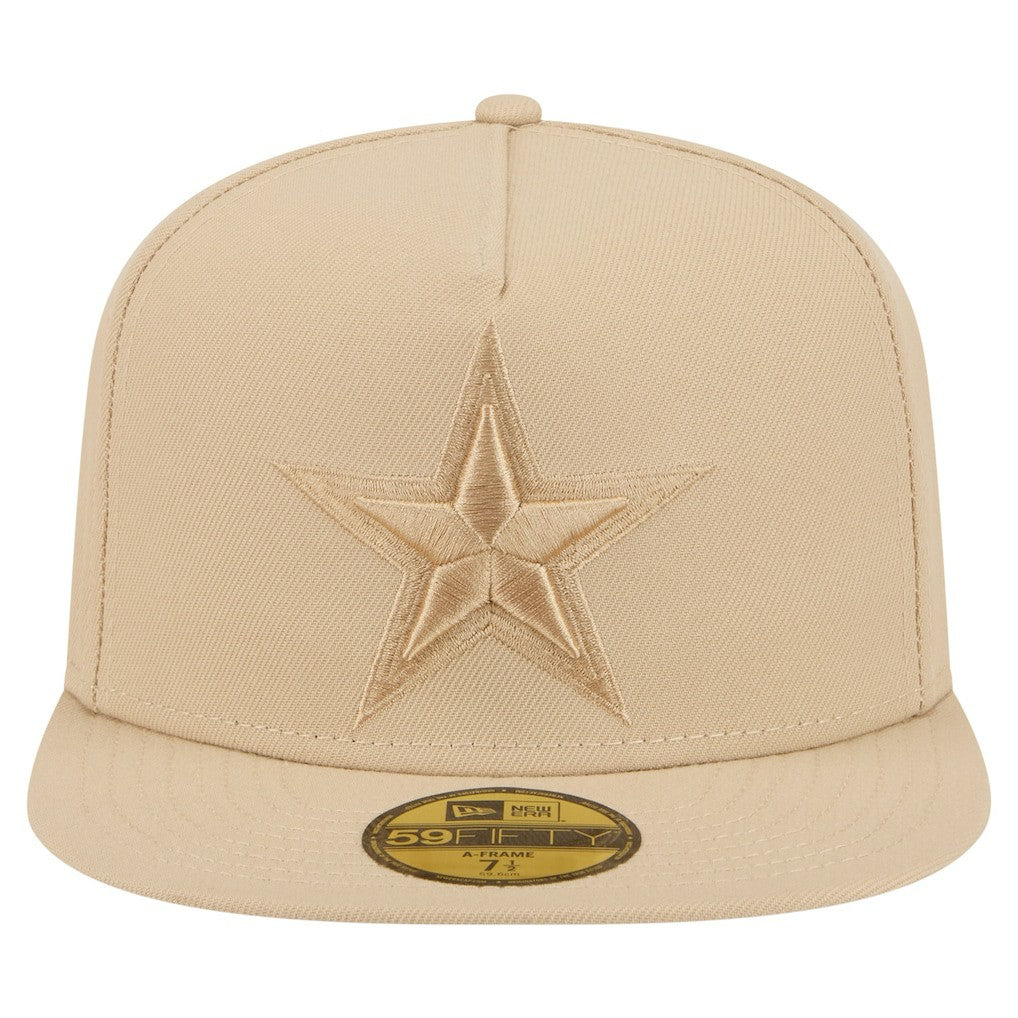 Dallas Cowboys New Era Color Pack A-Frame 59FIFTY Fitted Hat - Light Beige - NFL
