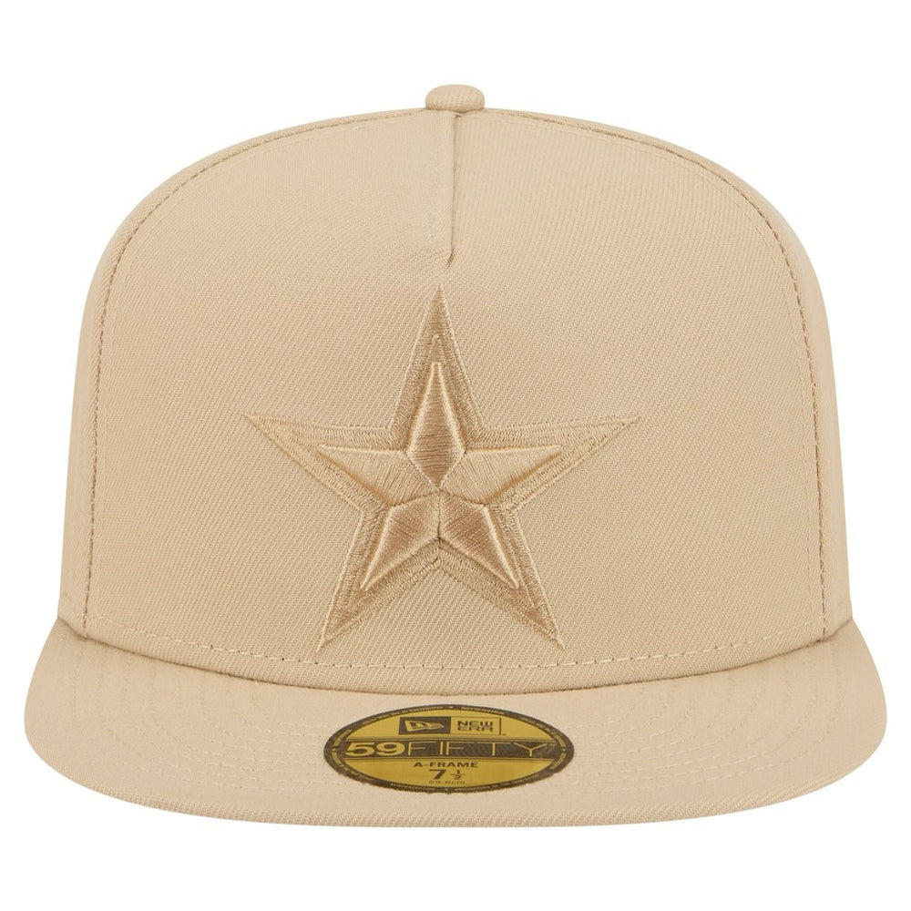 Dallas Cowboys New Era Color Pack A-Frame 59FIFTY Fitted Hat - Light Beige - NFL