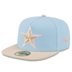 Dallas Cowboys New Era Two-Tone Color Pack A-Frame 59FIFTY Fitted Hat - Light Blue/Light Beige - NFL
