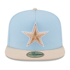 Dallas Cowboys New Era Two-Tone Color Pack A-Frame 59FIFTY Fitted Hat - Light Blue/Light Beige - NFL