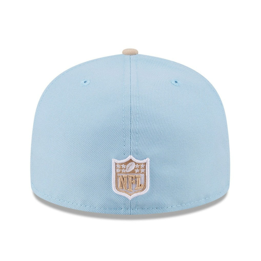 Dallas Cowboys New Era Two-Tone Color Pack A-Frame 59FIFTY Fitted Hat - Light Blue/Light Beige - NFL