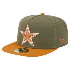 Dallas Cowboys New Era 2-Tone Color Pack A-Frame 59FIFTY Fitted Hat - Olive/Brown - NFL