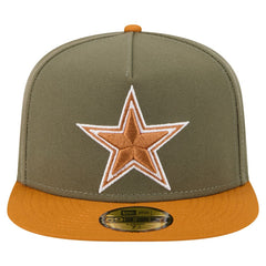 Dallas Cowboys New Era 2-Tone Color Pack A-Frame 59FIFTY Fitted Hat - Olive/Brown - NFL
