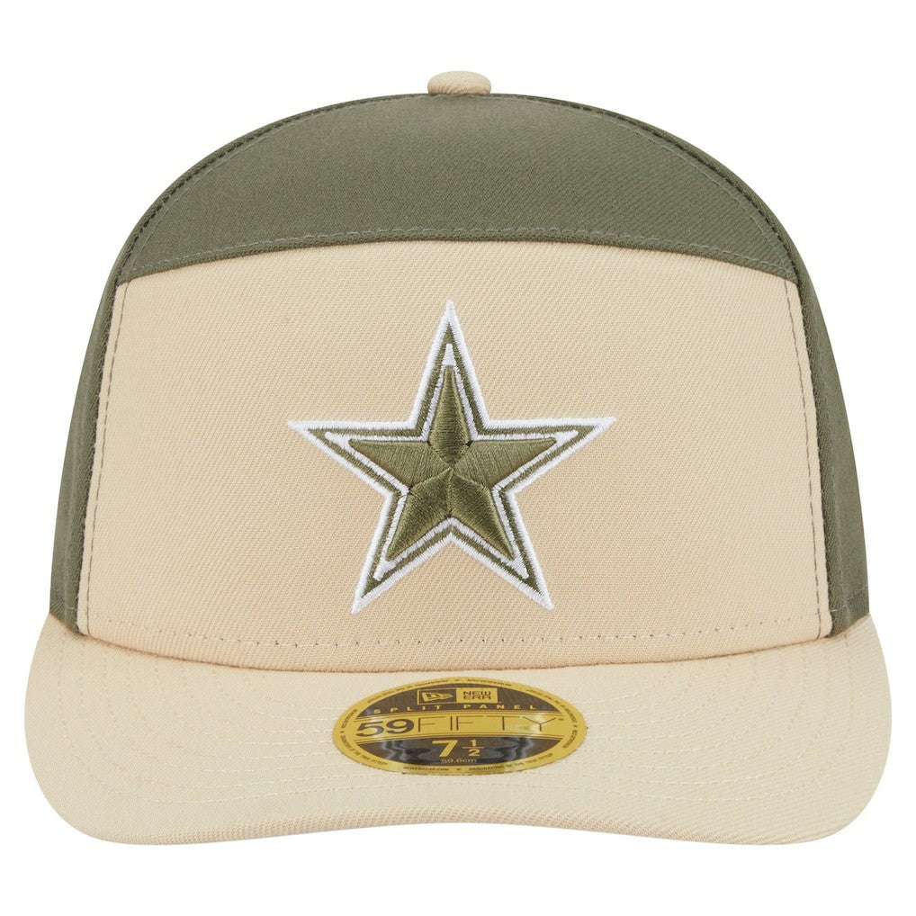 Dallas Cowboys New Era 2-Tone Color Pack Split Panel 59FIFTY Fitted Hat - Light Beige/Olive - NFL