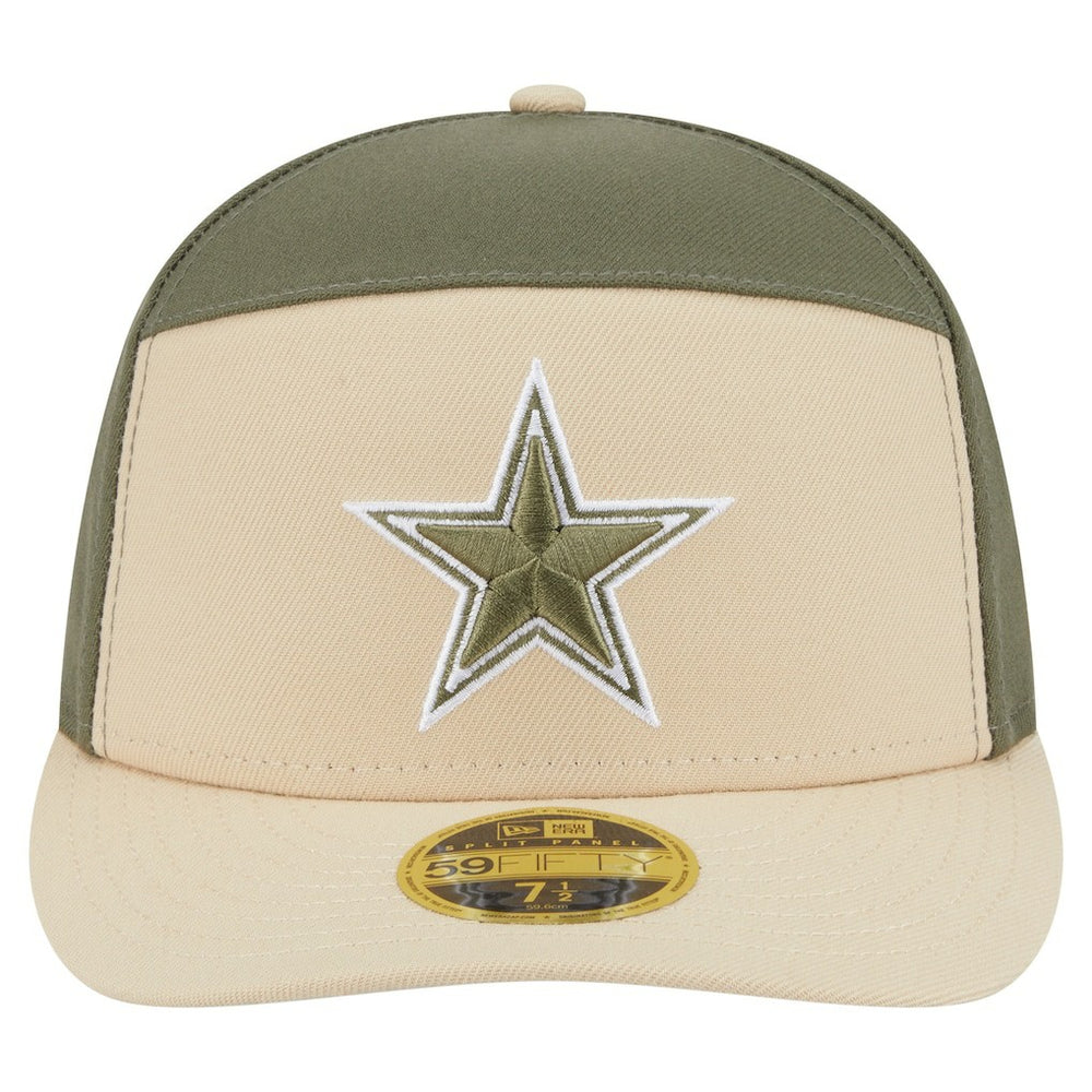 Dallas Cowboys New Era 2-Tone Color Pack Split Panel 59FIFTY Fitted Hat - Light Beige/Olive - NFL