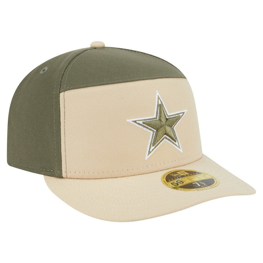 Dallas Cowboys New Era 2-Tone Color Pack Split Panel 59FIFTY Fitted Hat - Light Beige/Olive - NFL