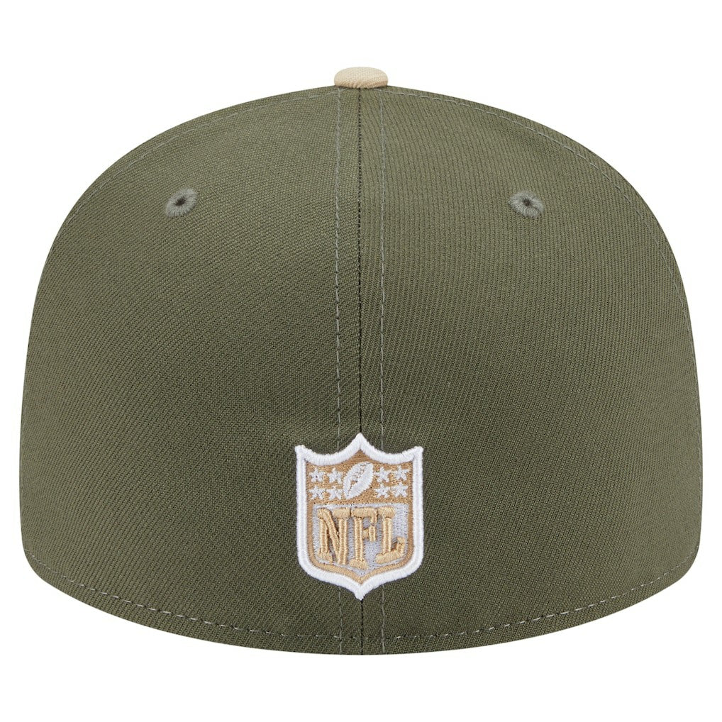 Dallas Cowboys New Era 2-Tone Color Pack Split Panel 59FIFTY Fitted Hat - Light Beige/Olive - NFL