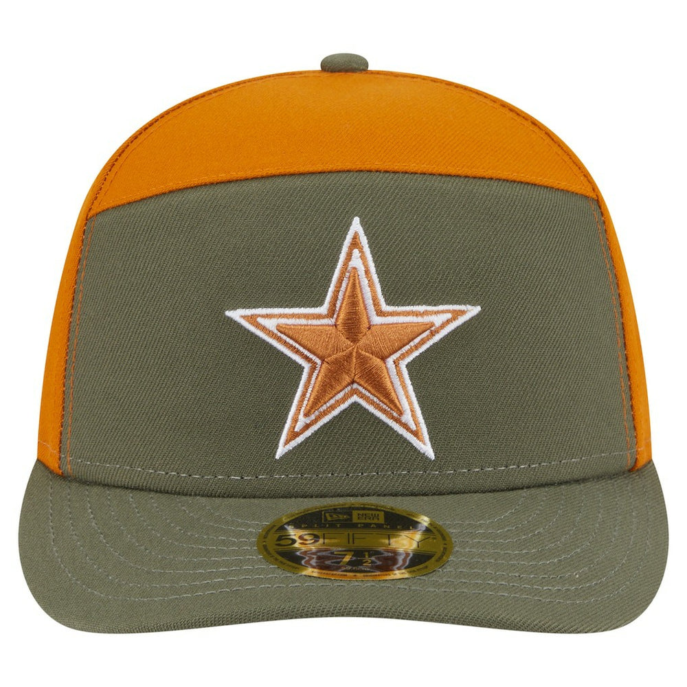 Dallas Cowboys New Era 2-Tone Color Pack Split Panel 59FIFTY Fitted Hat - Olive/Brown - NFL