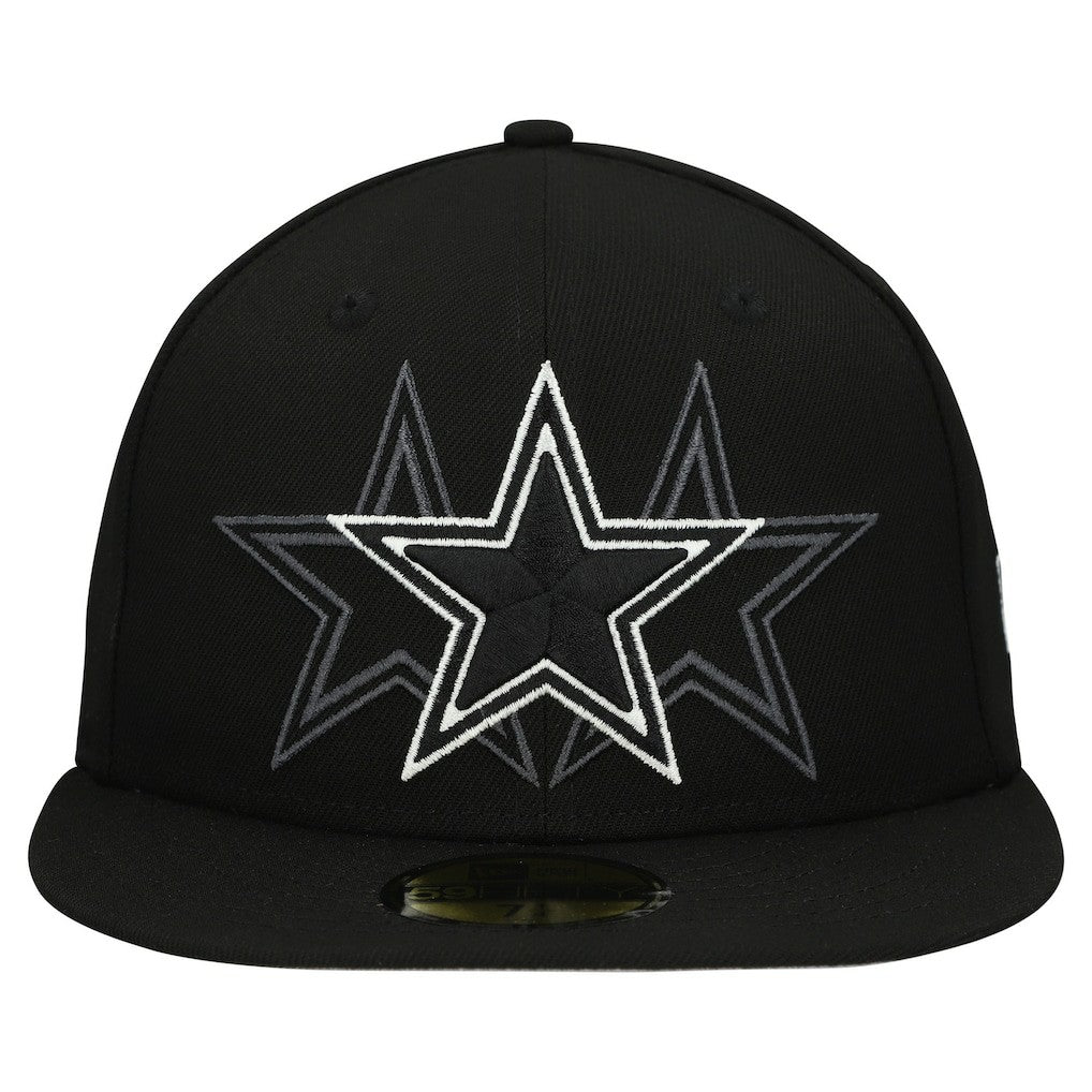 Dallas Cowboys New Era Tri-Hit 59FIFTY Fitted Hat - Black - NFL