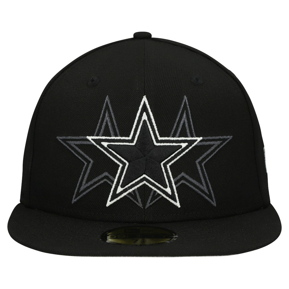 Dallas Cowboys New Era Tri-Hit 59FIFTY Fitted Hat - Black - NFL