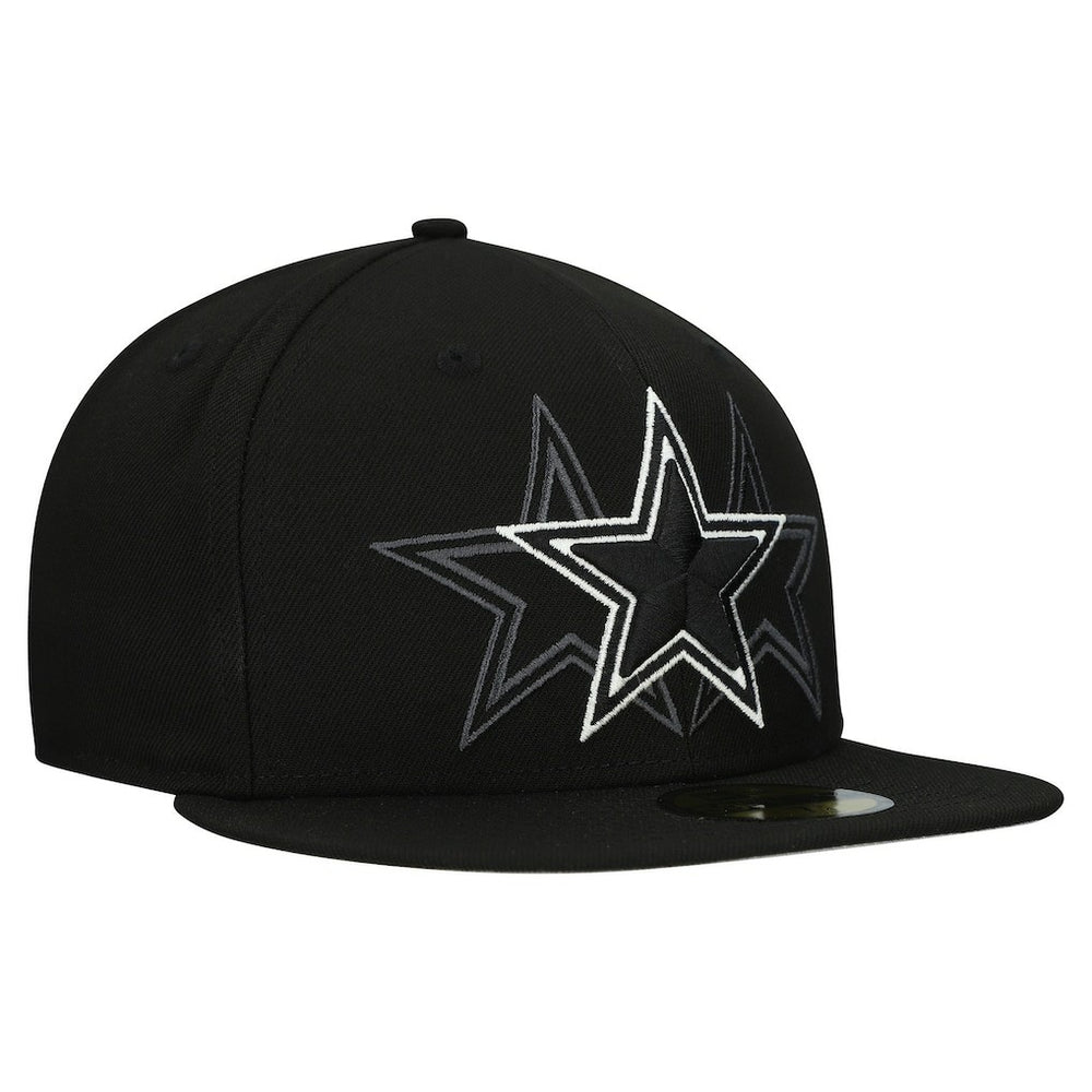Dallas Cowboys New Era Tri-Hit 59FIFTY Fitted Hat - Black - NFL