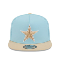 Dallas Cowboys New Era Two-Tone Color Pack A-Frame 9FIFTY Snapback Hat - Light Blue/Brown - NFL