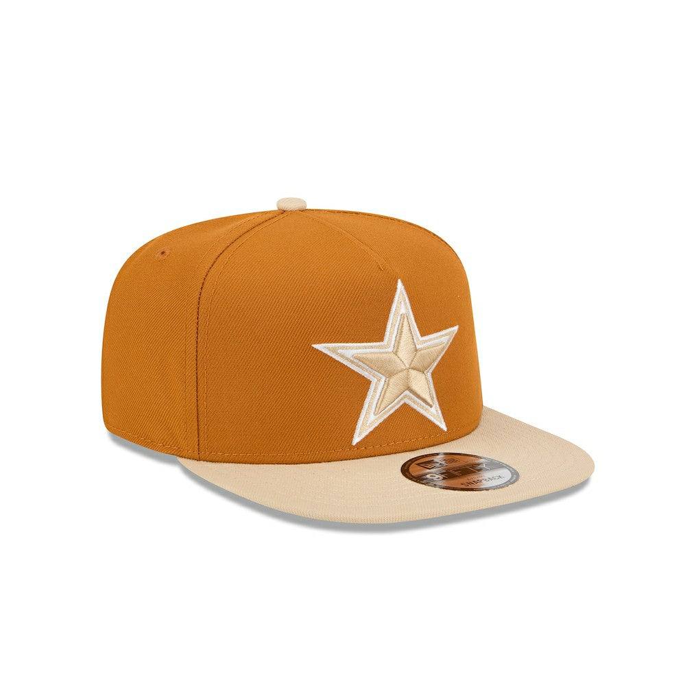 Dallas Cowboys New Era Two-Tone Color Pack A-Frame 9FIFTY Snapback Hat - Brown/Light Beige - NFL