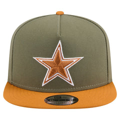 Dallas Cowboys New Era Two-Tone A-Frame 9FIFTY Snapback Hat - Olive/Brown - NFL