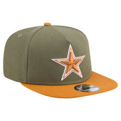Dallas Cowboys New Era Two-Tone A-Frame 9FIFTY Snapback Hat - Olive/Brown - NFL